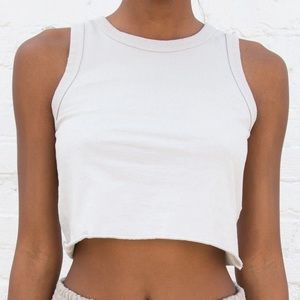 Brandy Melville, Connor Soft Cotton Tank- Neutral, XS/S